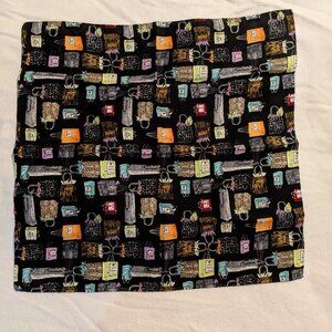 Vintage Nicole Miller Silk Scarf - Let's Go Shopping 1997